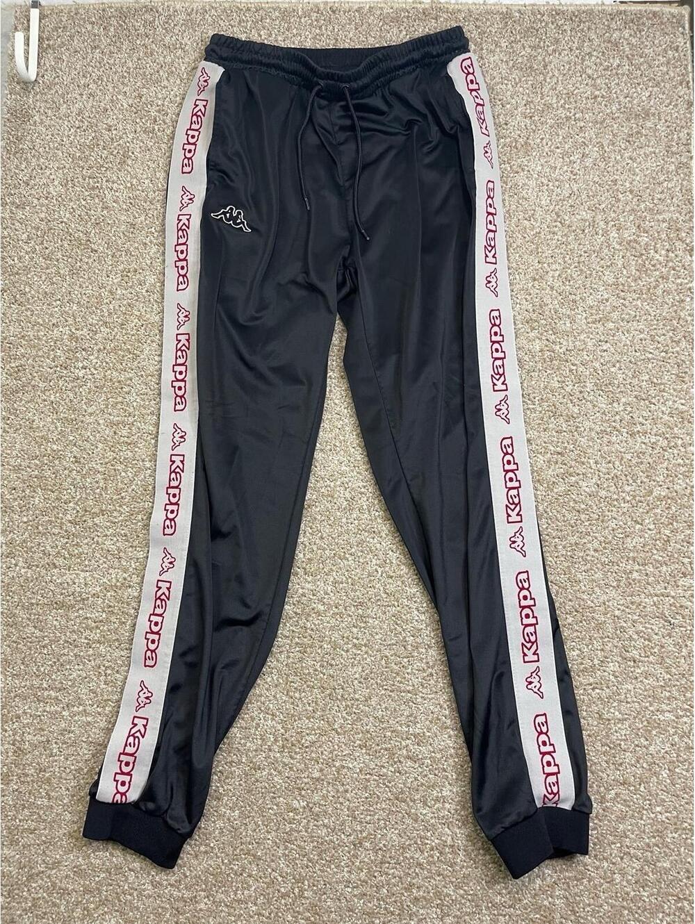 Kappa Pants Mens Large Blue White Logo Tape Athletic Vintage